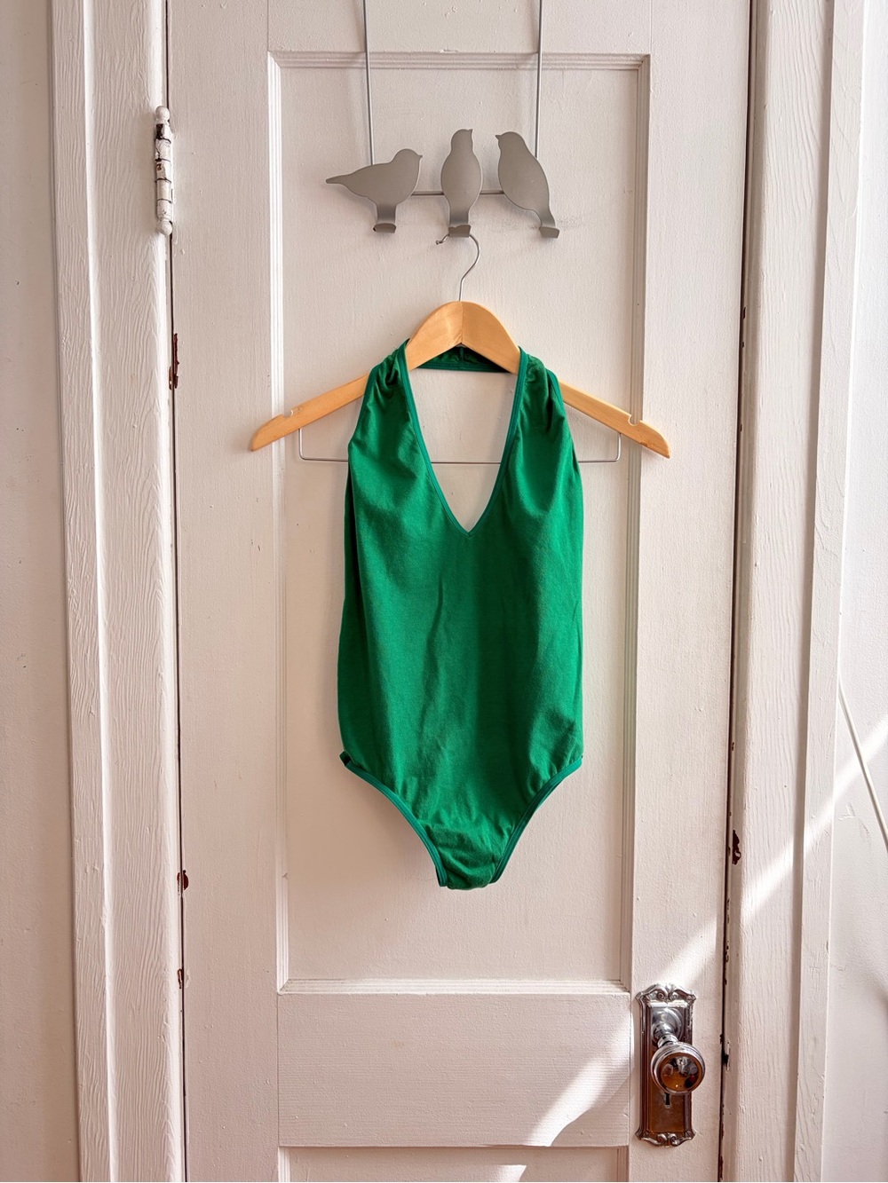 American Apparel Green Women’s Halter One-Piece Bodysuit